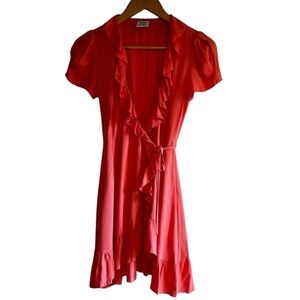 Sunday Best short sleeve ruffle wrap mini dress size XXS excellent condition